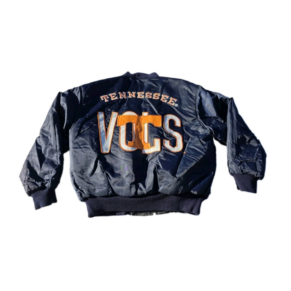 Vintage Tennessee Vols Reversible Suede Leather Nylon Bomber Jacket NCAA M